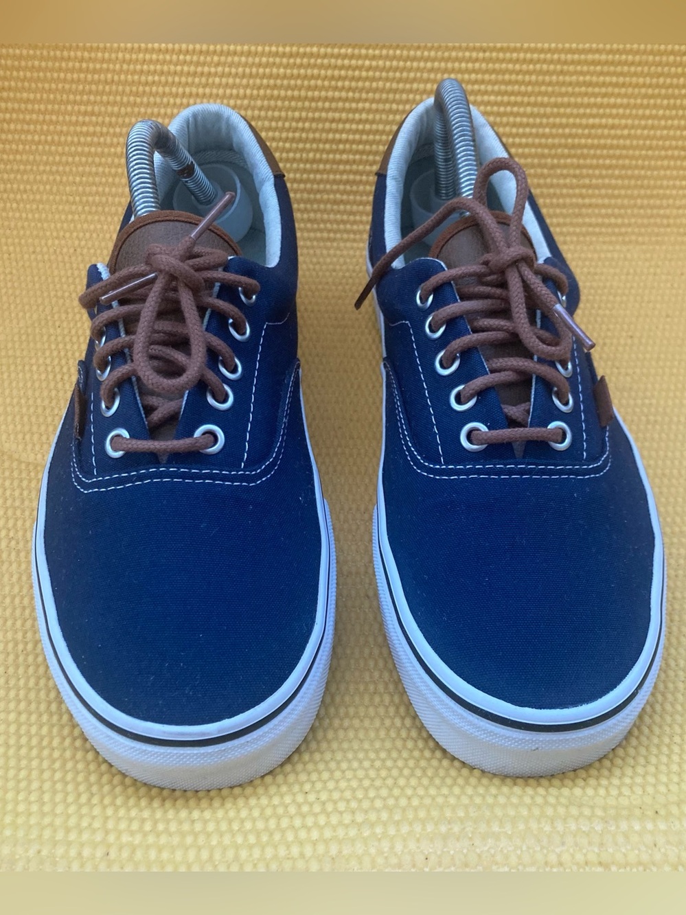 Vans Era 59 Navy Canvas Low-Top Sneakers with Brown Accents Mens size 10 - Picture 2 of 9